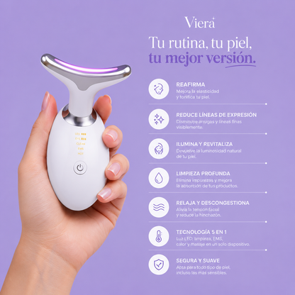 Masajeador Facial Lifting con 3 Luces LED y EMS